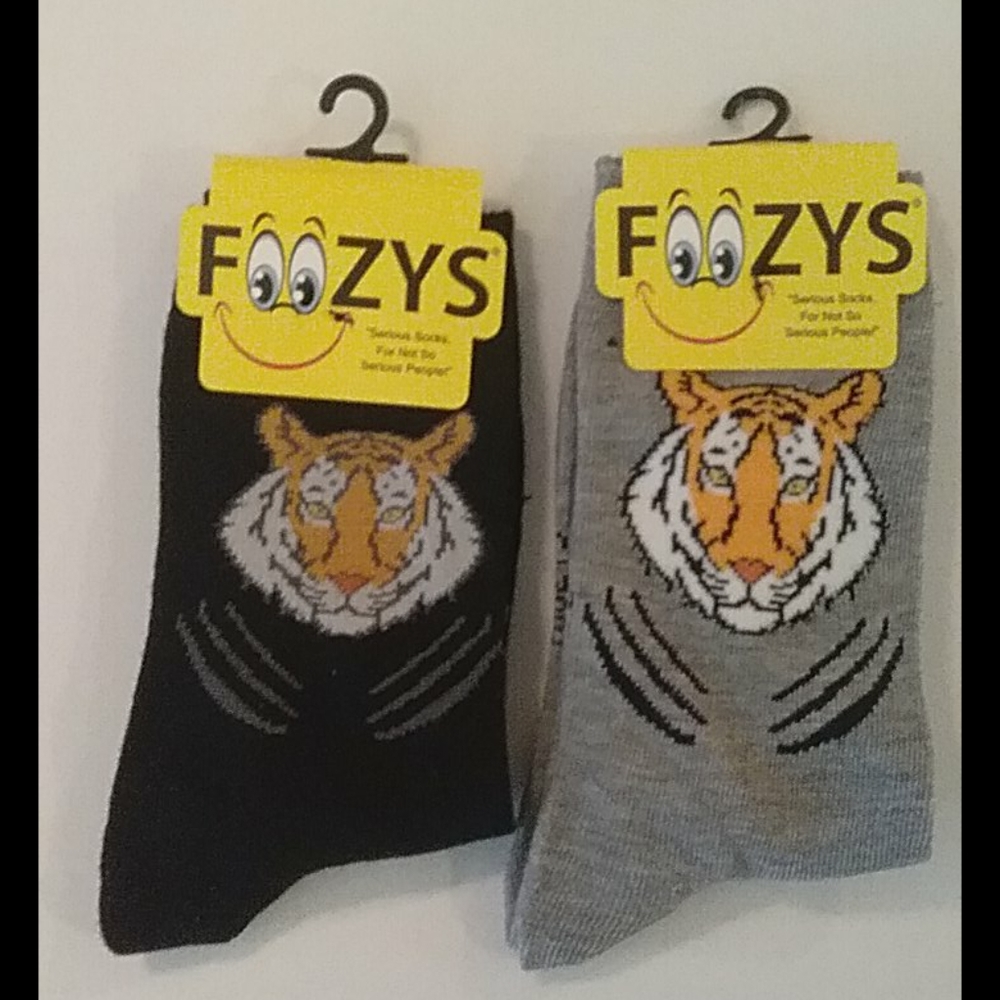 Foozys Socks 2 pair Item # 88 Tiger